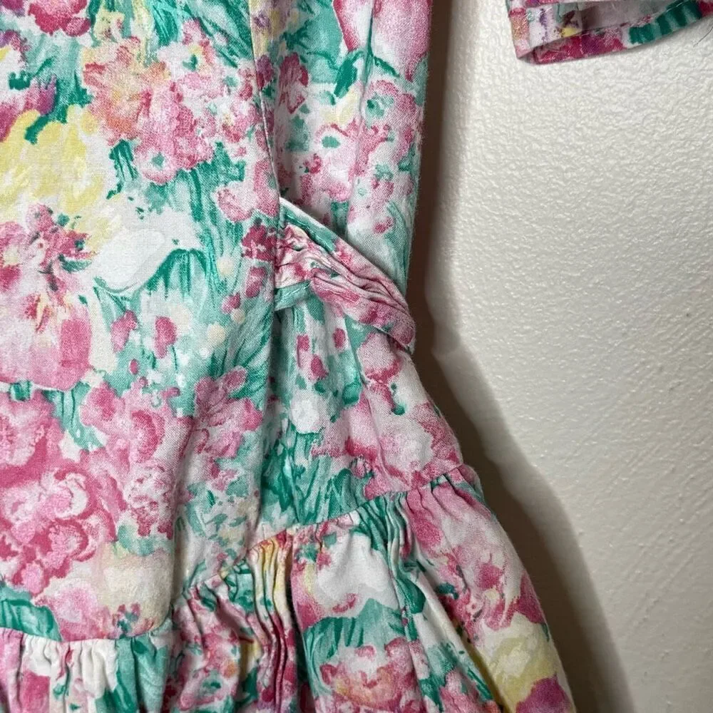 Racing Ribbons Vintage Floral Dress - Kids US 10